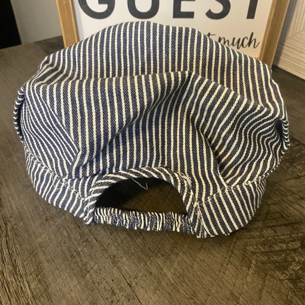 Thomas & Friends Kids Engineer Hat Hickory Stripe Conductor Cap Cotton Blue